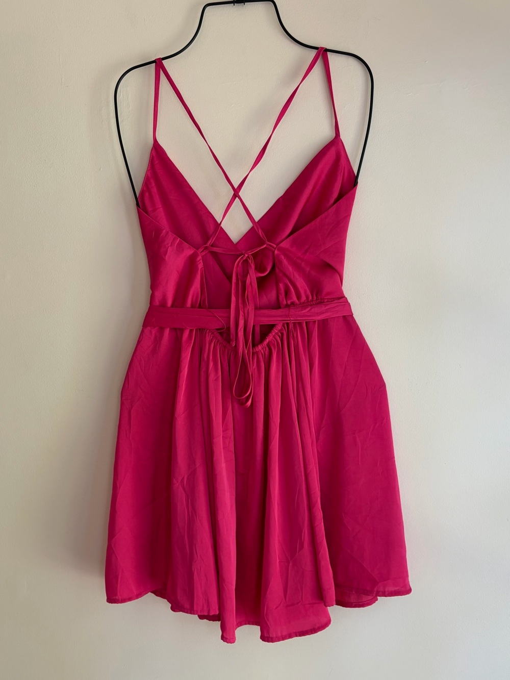 Intimately Free People Pink Drape Neck Backless Slip Mini Dress Size XS - Picture 3 of 5